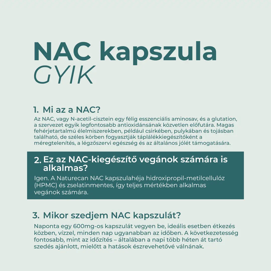 nac hatása a szervezetre