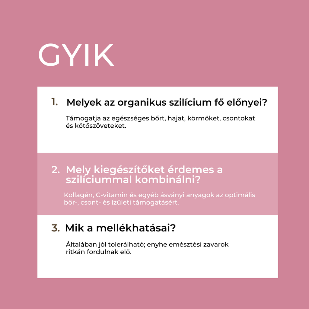 szilícium kapszula GYIK