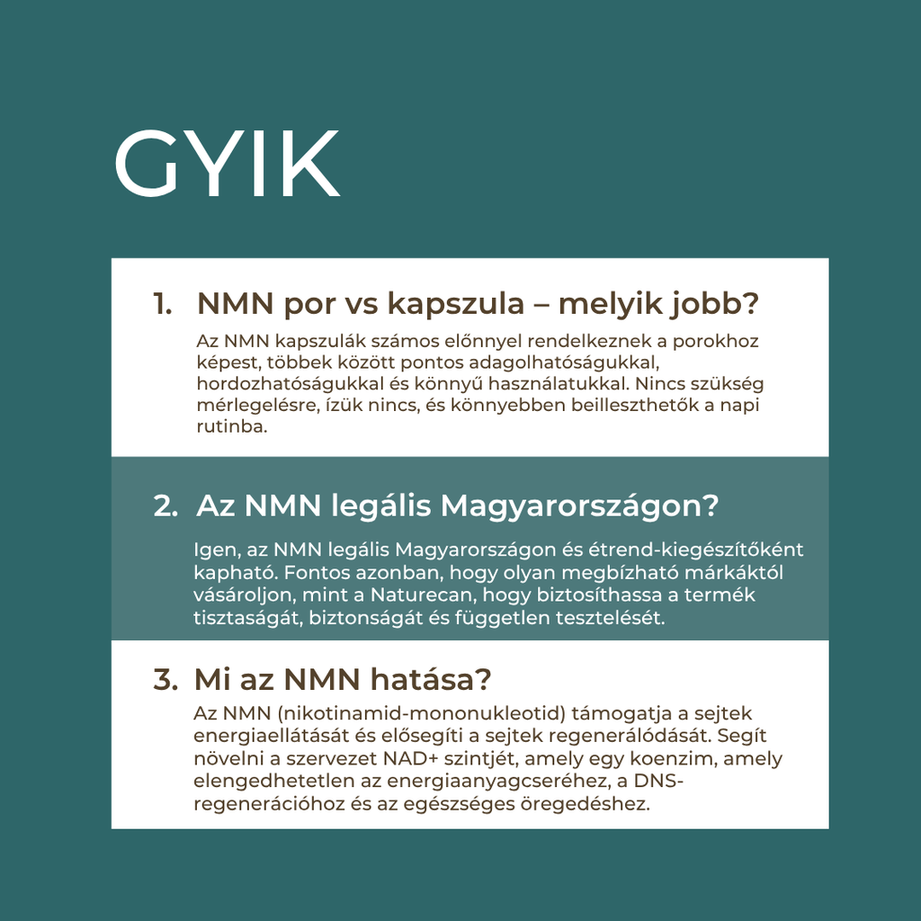 nmn adagolás