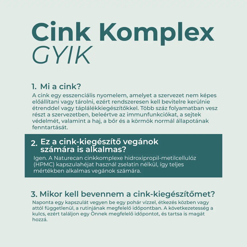 cink miben van