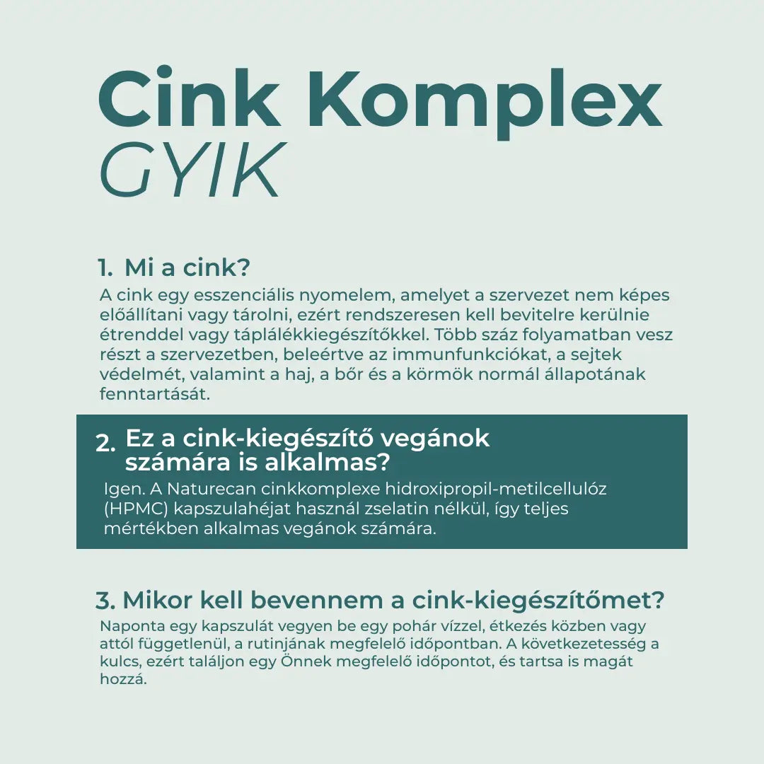 cink miben van
